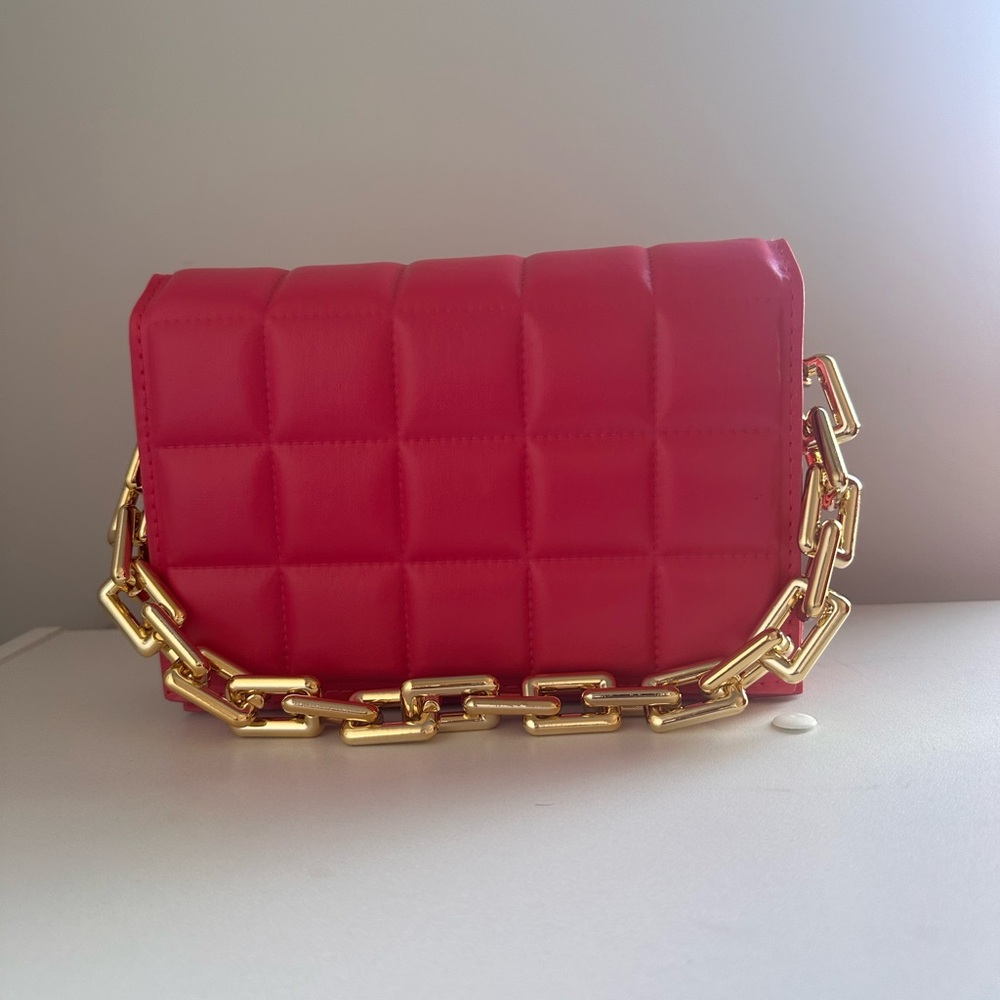 Pink Quilted Chain Bag